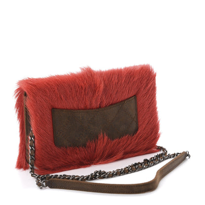 Chanel Goat Hair Wallet On Chain WOC Red 3 of 11