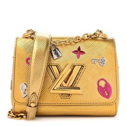Louis Vuitton Epi Love Lock Twist Shoulder Bag MM Gold 1 of 12