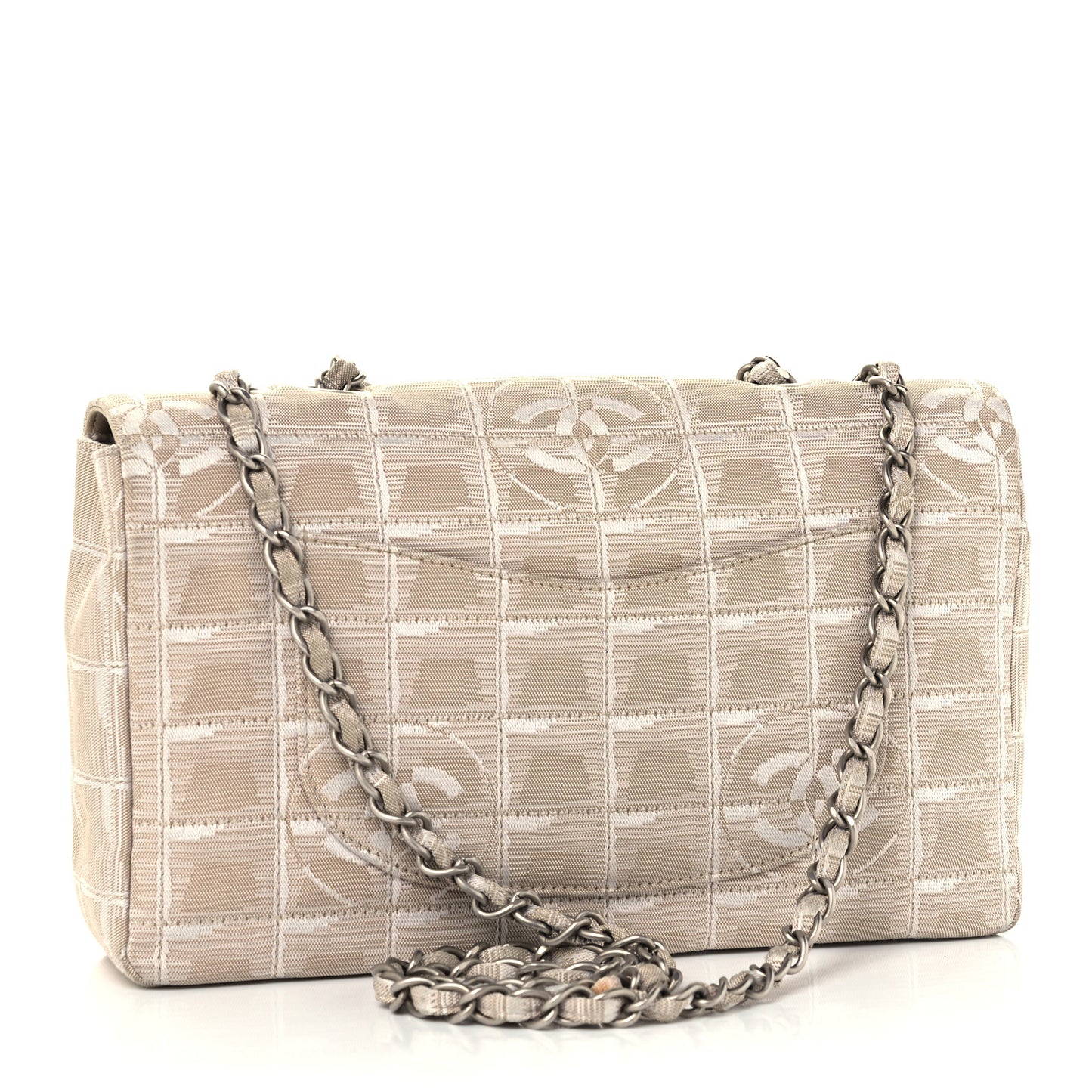Nylon Medium Travel Flap Light Beige