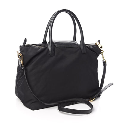 Prada Tessuto Nylon Saffiano Tote Black 3 of 11