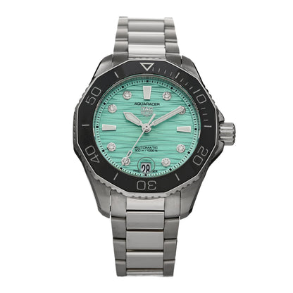 Tag Heuer Stainless Steel Diamond 36mm Aquaracer Automatic Watch Green WBP231K 1 of 5