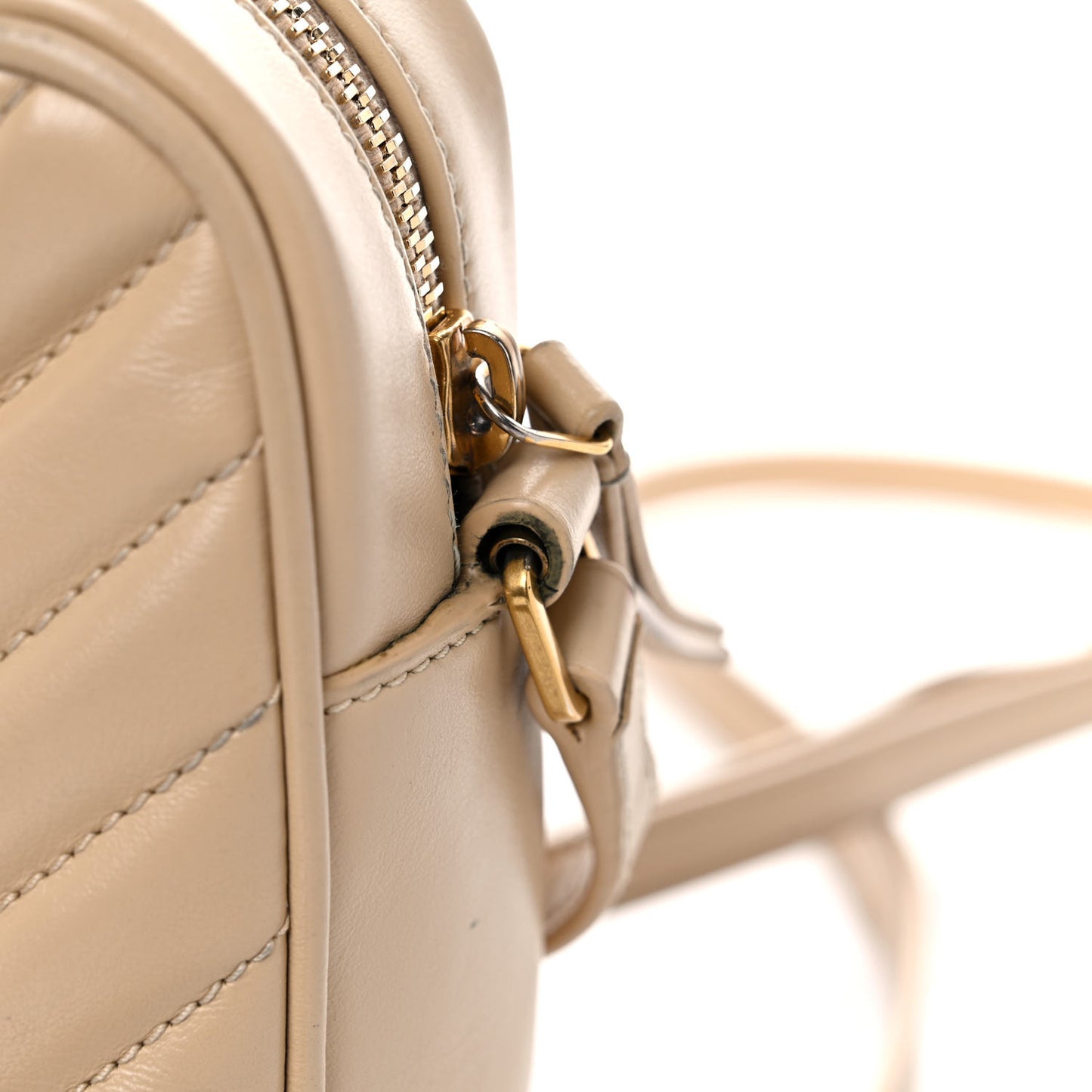 Calfskin Matelasse Monogram Lou Camera Bag Dark Beige