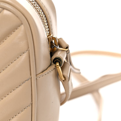 Saint Laurent Calfskin Matelasse Monogram Lou Camera Bag Dark Beige 19 of 21