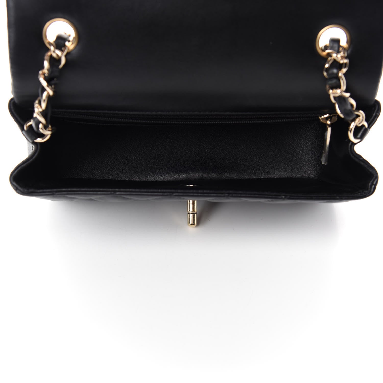 Chanel Lambskin Quilted Mini Rectangular Flap Black 5 of 11