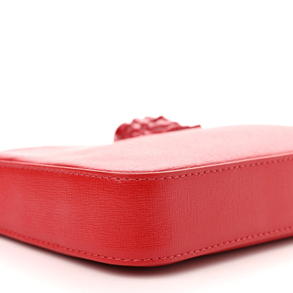 Versace Saffiano Calfskin Palazzo Chain Crossbody Red 9 of 11