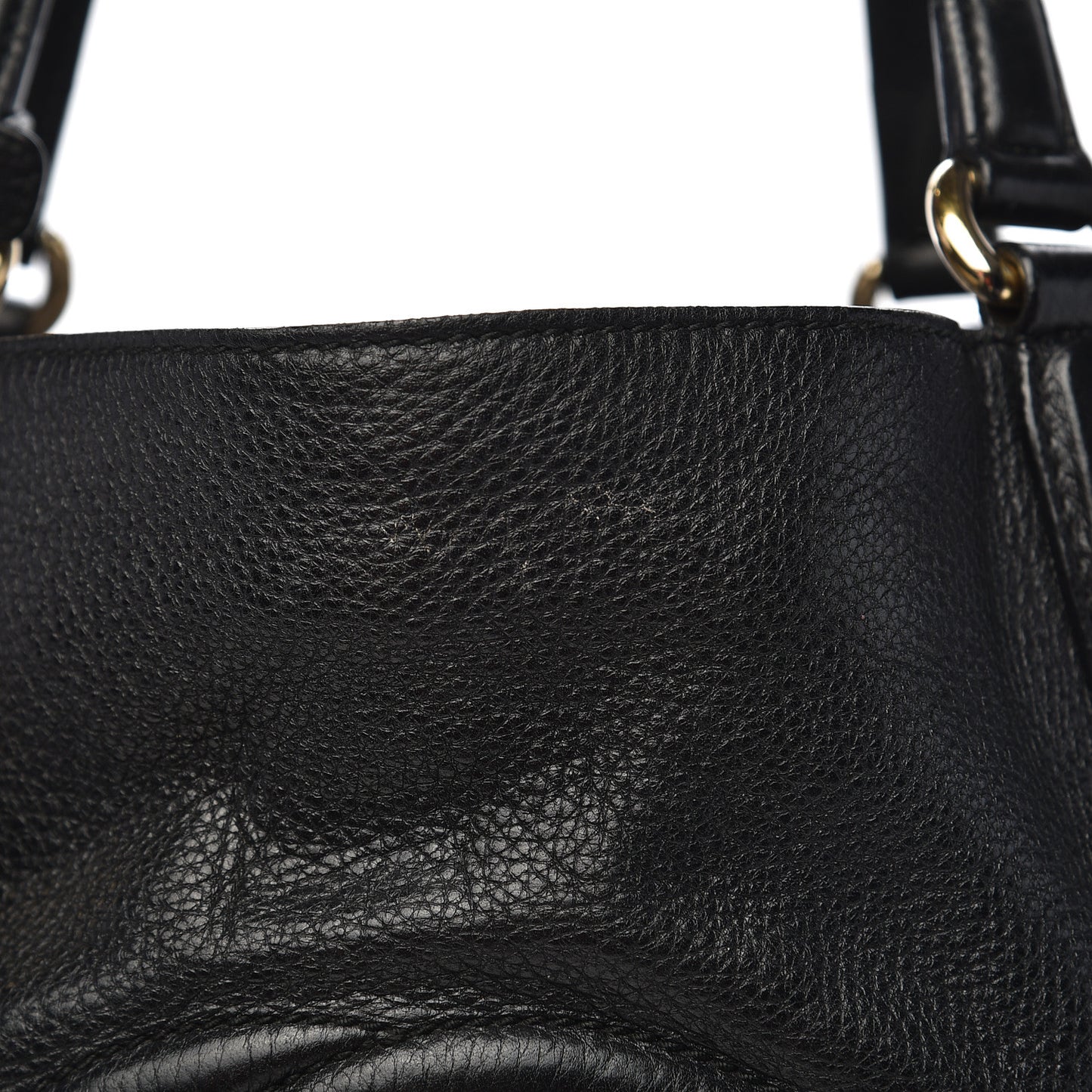Pebbled Calfskin Medium Soho Shoulder Bag Black