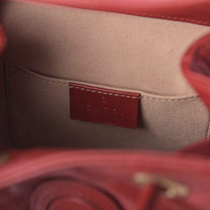Gucci Calfskin Matelasse GG Marmont Flap Backpack Hibiscus Red 7 of 9