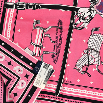 Hermes Silk Couvertures Et Tenues De Jour Bandana 70 Rose 3 of 3