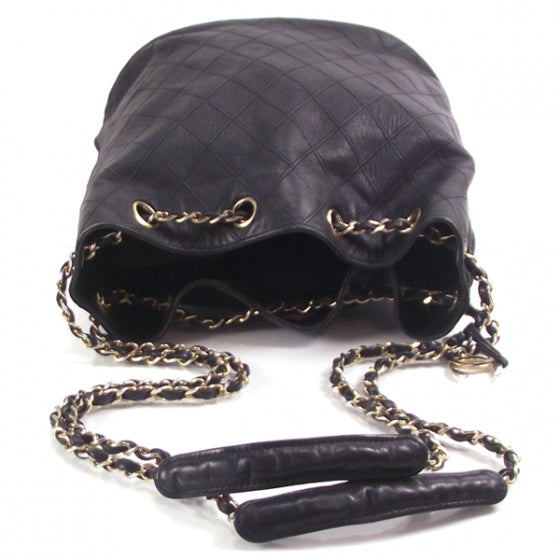 Vintage Double Stitched Chain Drawstring Hobo