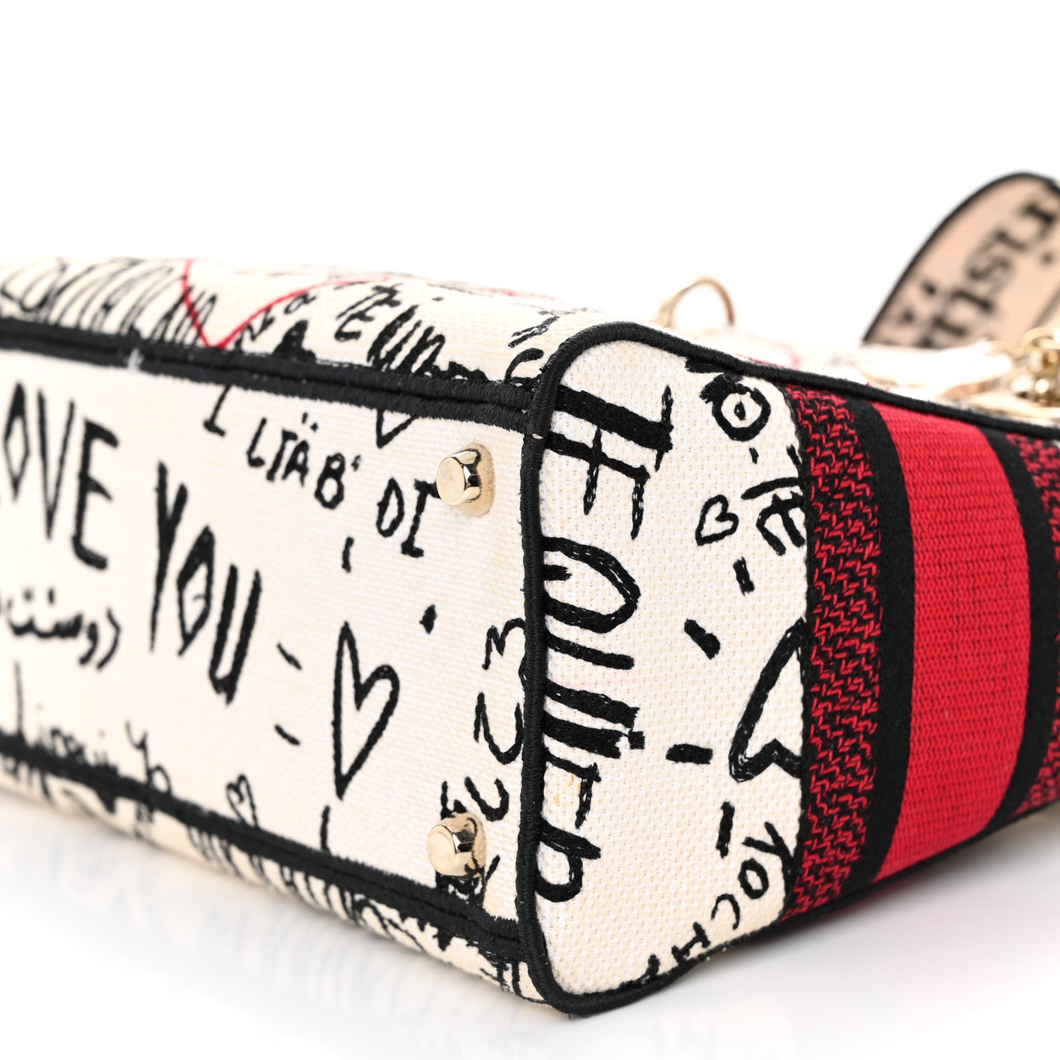 Christian Dior Canvas Medium DiorAmour Graffiti Lady D-Lite Latte 10 of 10