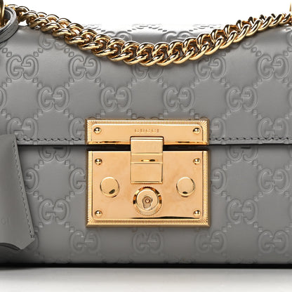 Gucci Guccissima Small Padlock Shoulder Bag Grey 8 of 14