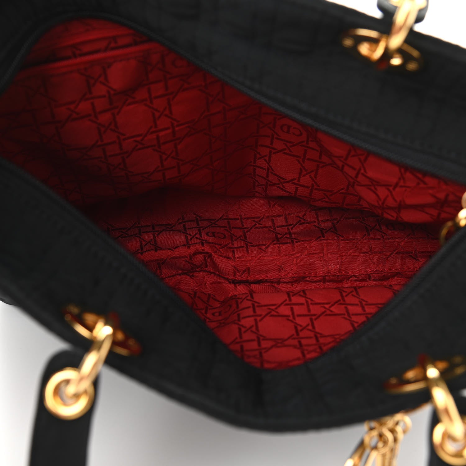 Christian Dior Nylon Cannage Large Lady Dior Black 4 of 9