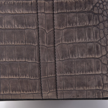 Givenchy Nubuck Crocodile Embossed Medium Antigona Washed Black 20 of 35