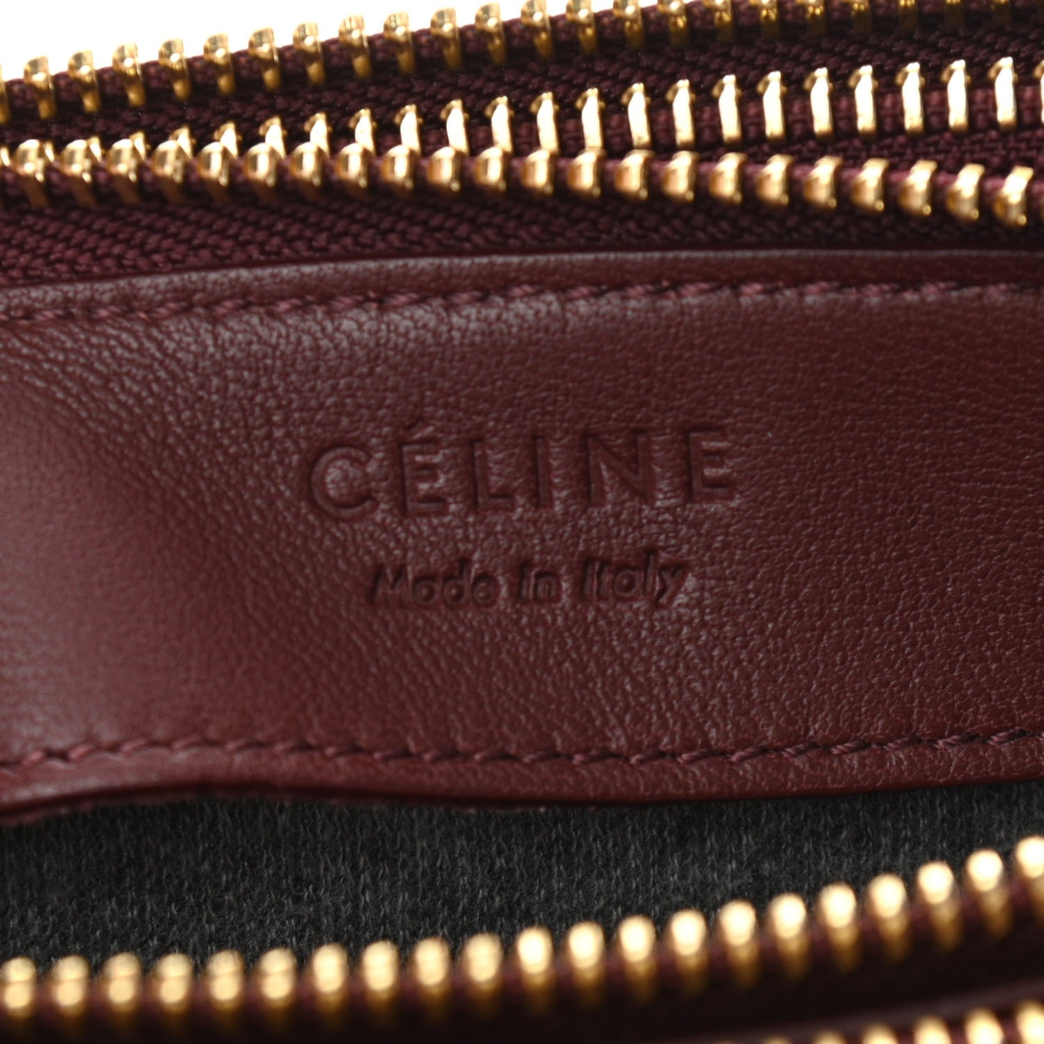 Celine Lambskin Large Trio Crossbody Bag Burgundy 6 of 11