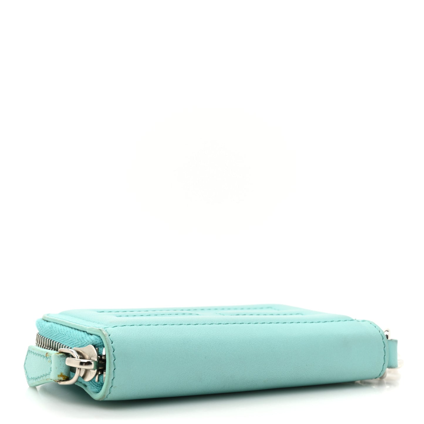 Vitello Flamingo Mini Zip Around Wallet Tiffany