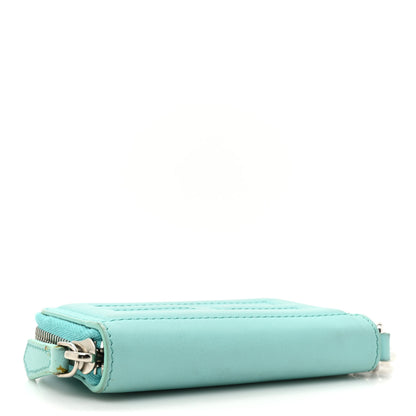 Fendi Vitello Flamingo Mini Zip Around Wallet Tiffany 5 of 17