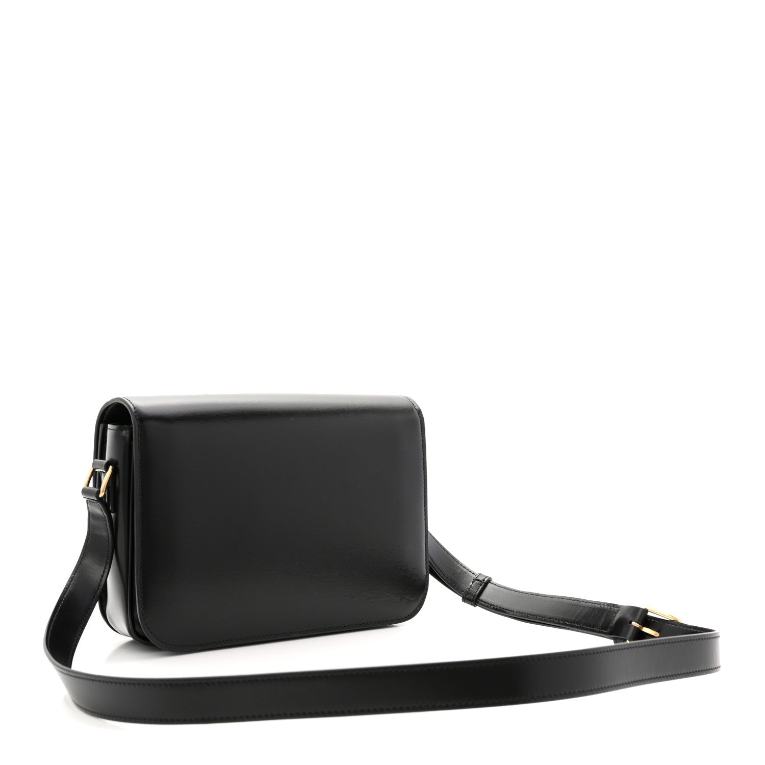 Celine Shiny Calfskin Medium Triomphe Black 3 of 9