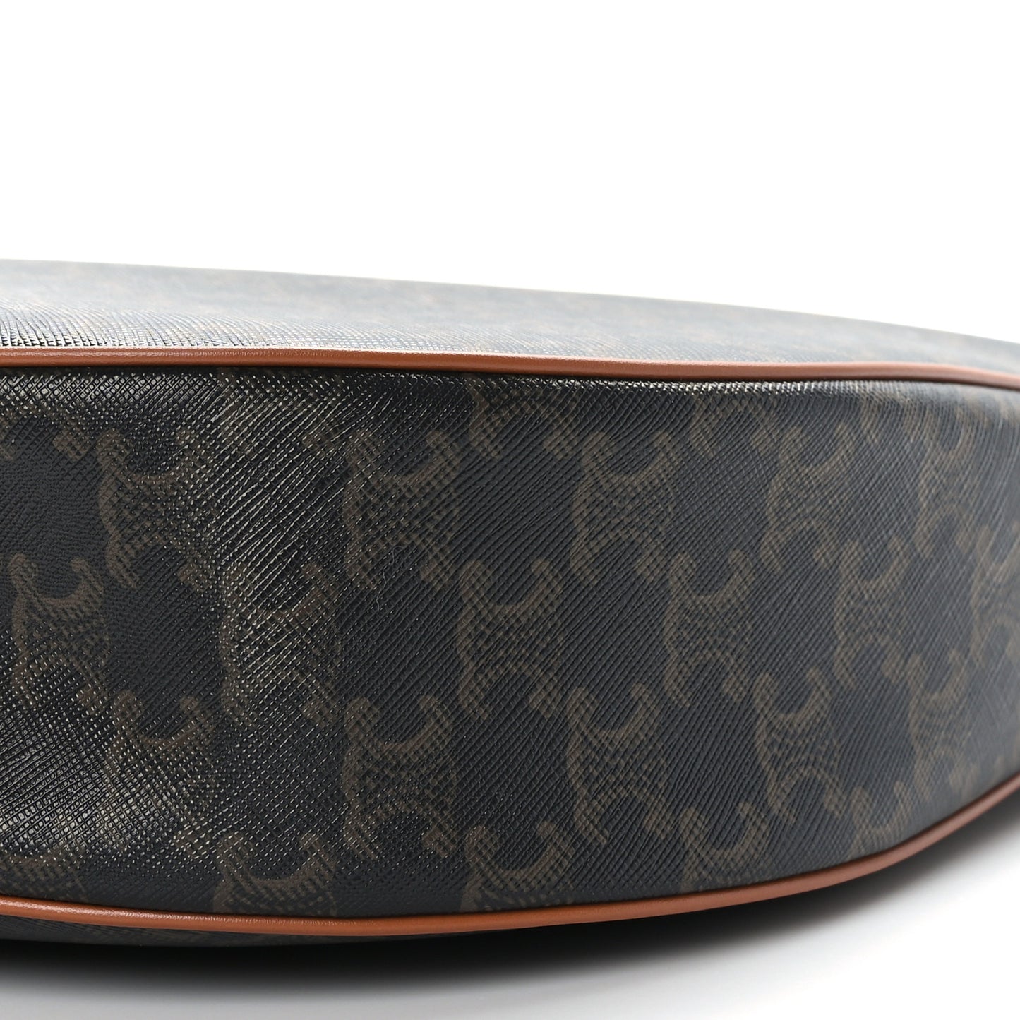 Calfskin Triomphe Canvas Heloise Shoulder Bag Tan