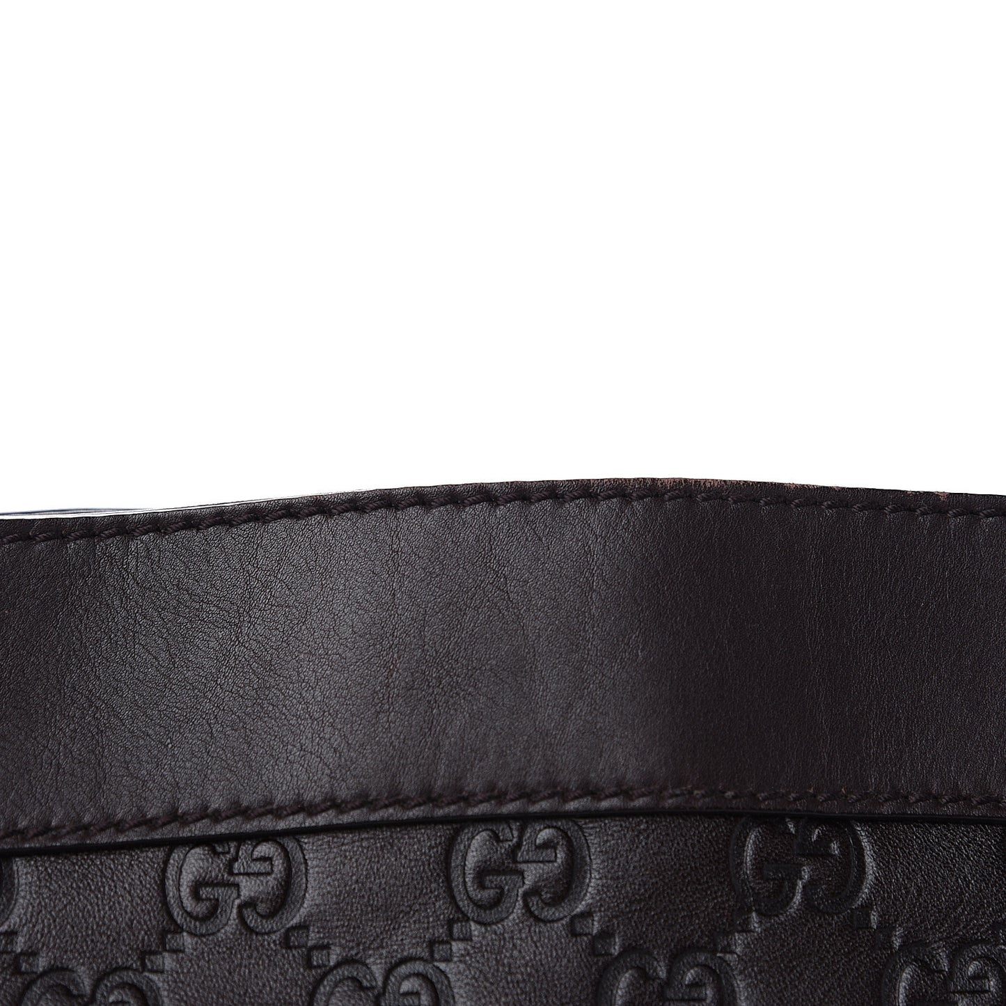 Guccissima Medium D Gold Tote Dark Brown