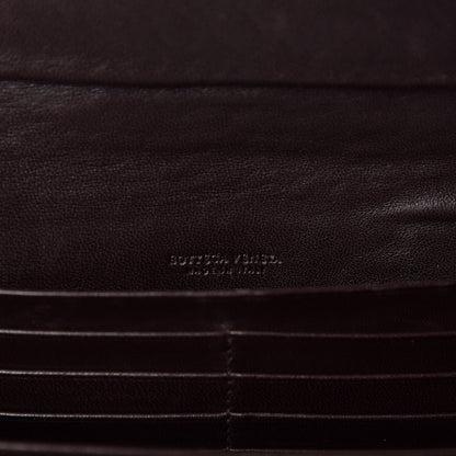 Bottega Veneta Metallic Nappa Intrecciato Ayers Continental Wallet Brown 5 of 7