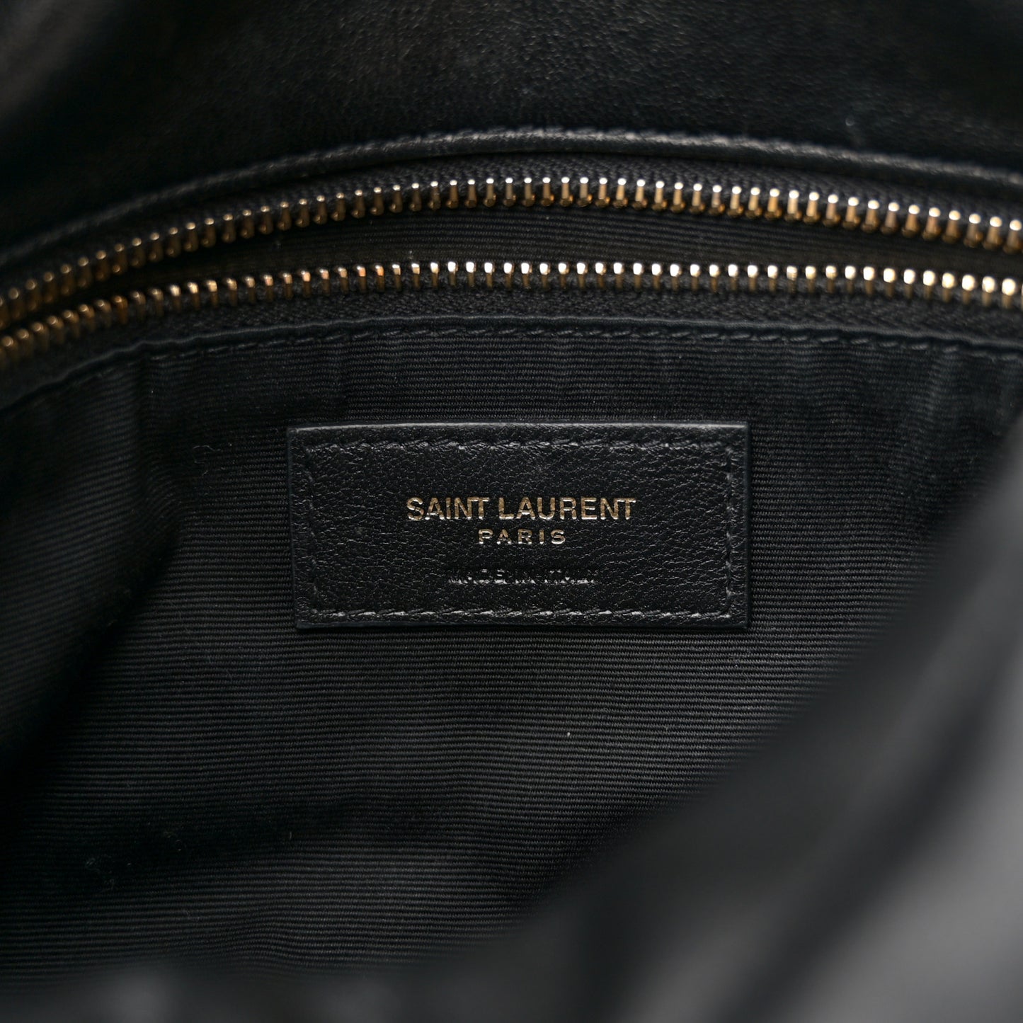 Lambskin Quilted Toy Loulou Puffer Monogram Chain Satchel Black