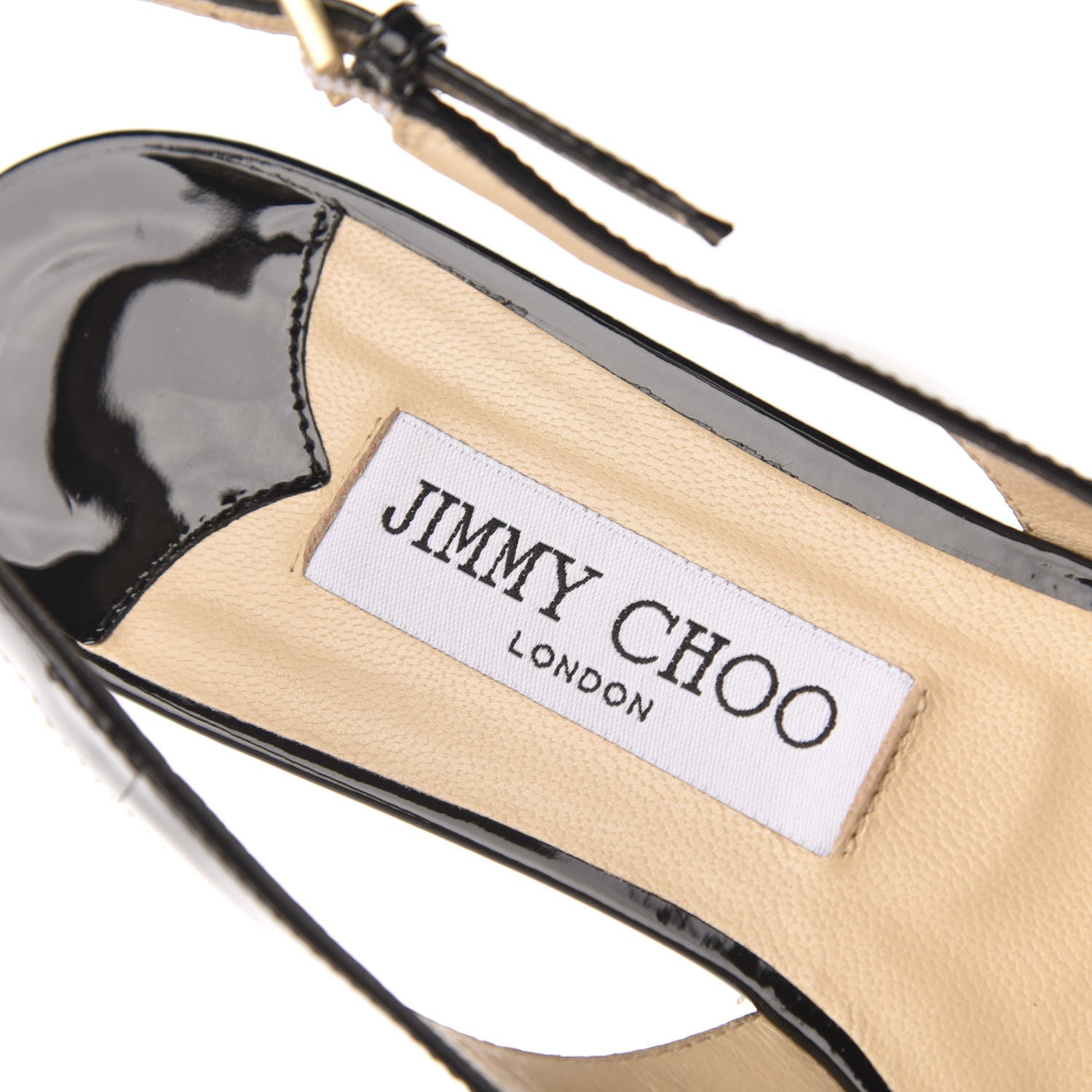 Jimmy Choo Patent Erin Slingback Flats 37.5 Black 6 of 8