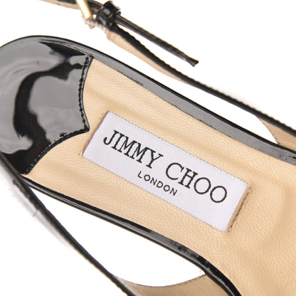 Jimmy Choo Patent Erin Slingback Flats 37.5 Black 6 of 8