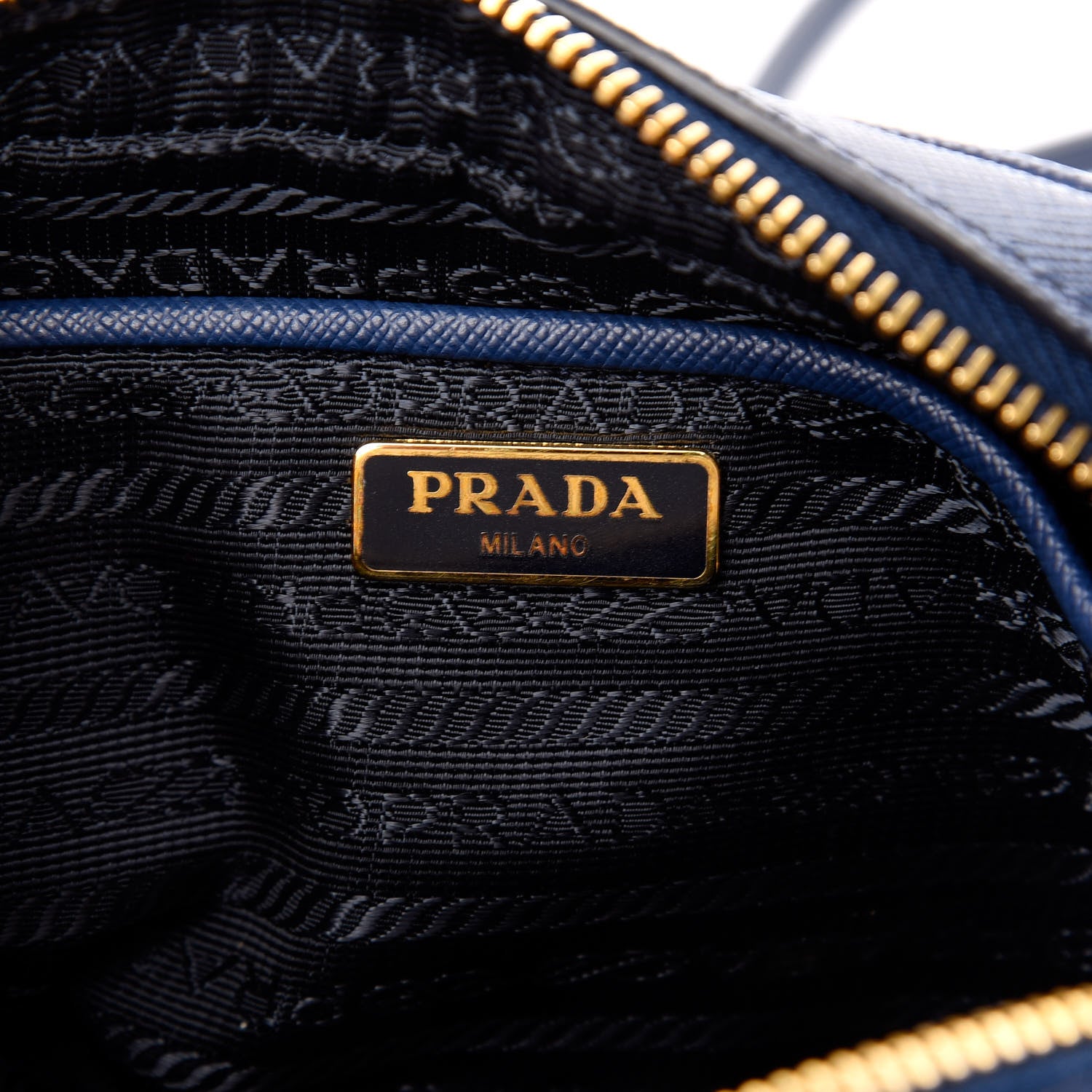Prada Saffiano Mini Camera Crossbody Bag Royal 6 of 9