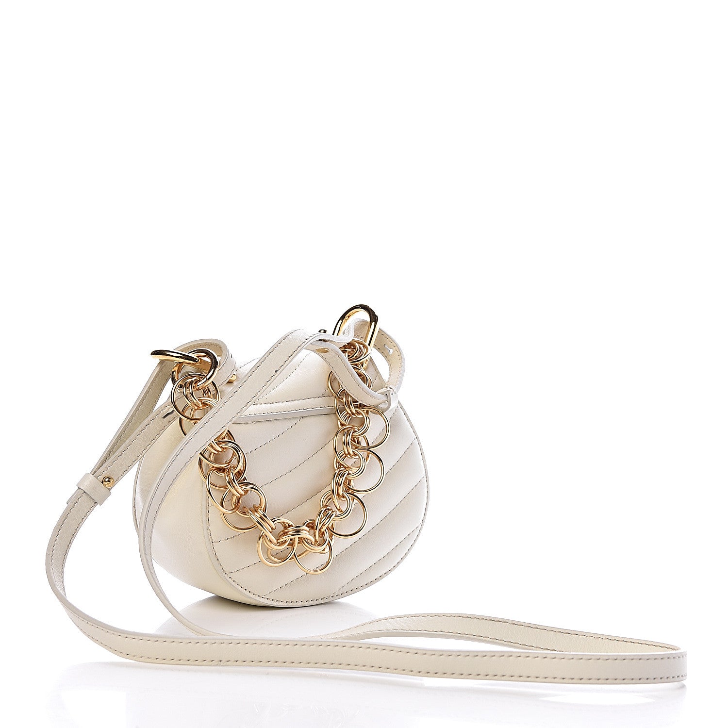 Chloe Calfskin Quilted Nano Drew Bijou Shoulder Bag Natural White 3 of 9