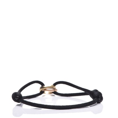 Cartier 18K Pink Yellow White Gold Trinity Adjustable Cord Bracelet Black 3 of 8