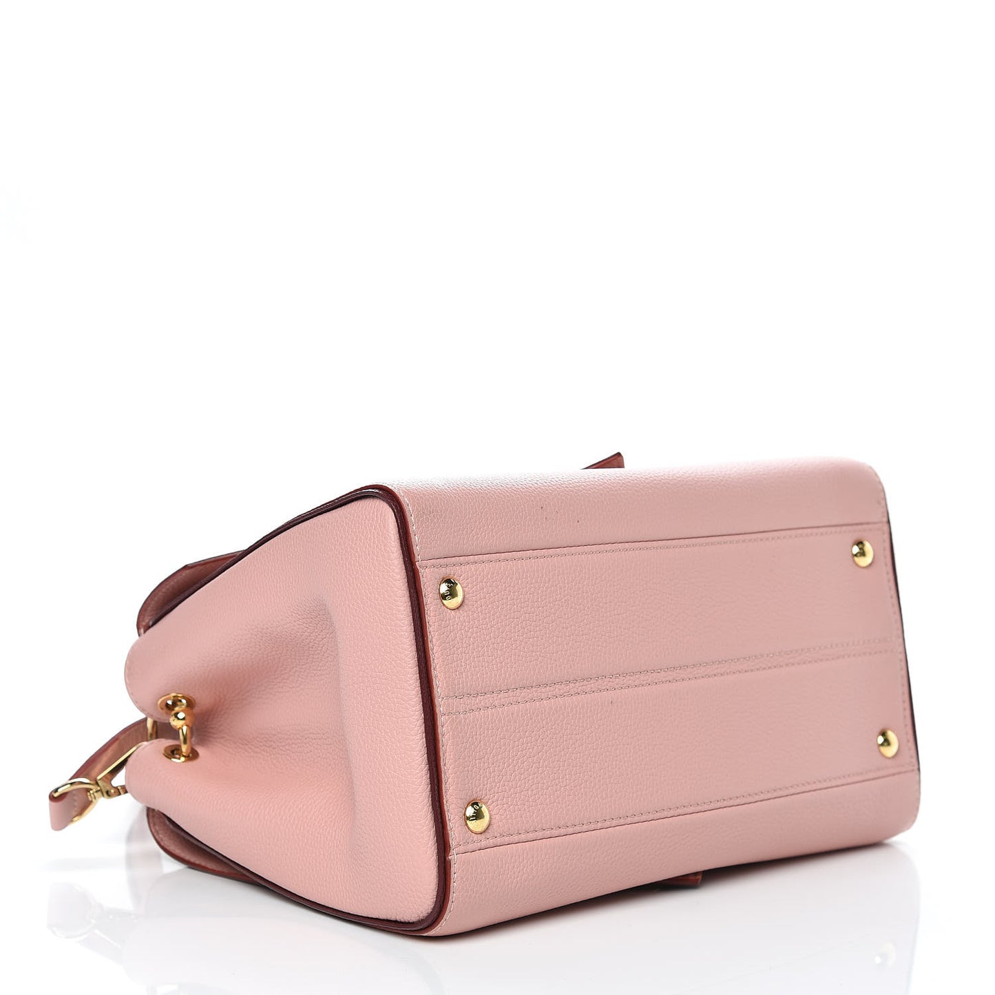 Grained Calfskin Monogram Double V Rose Poudre