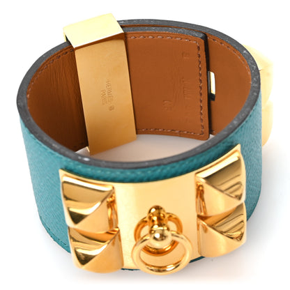 Hermes Epsom Collier de Chien CDC Bracelet S Bleu Paon 4 of 6