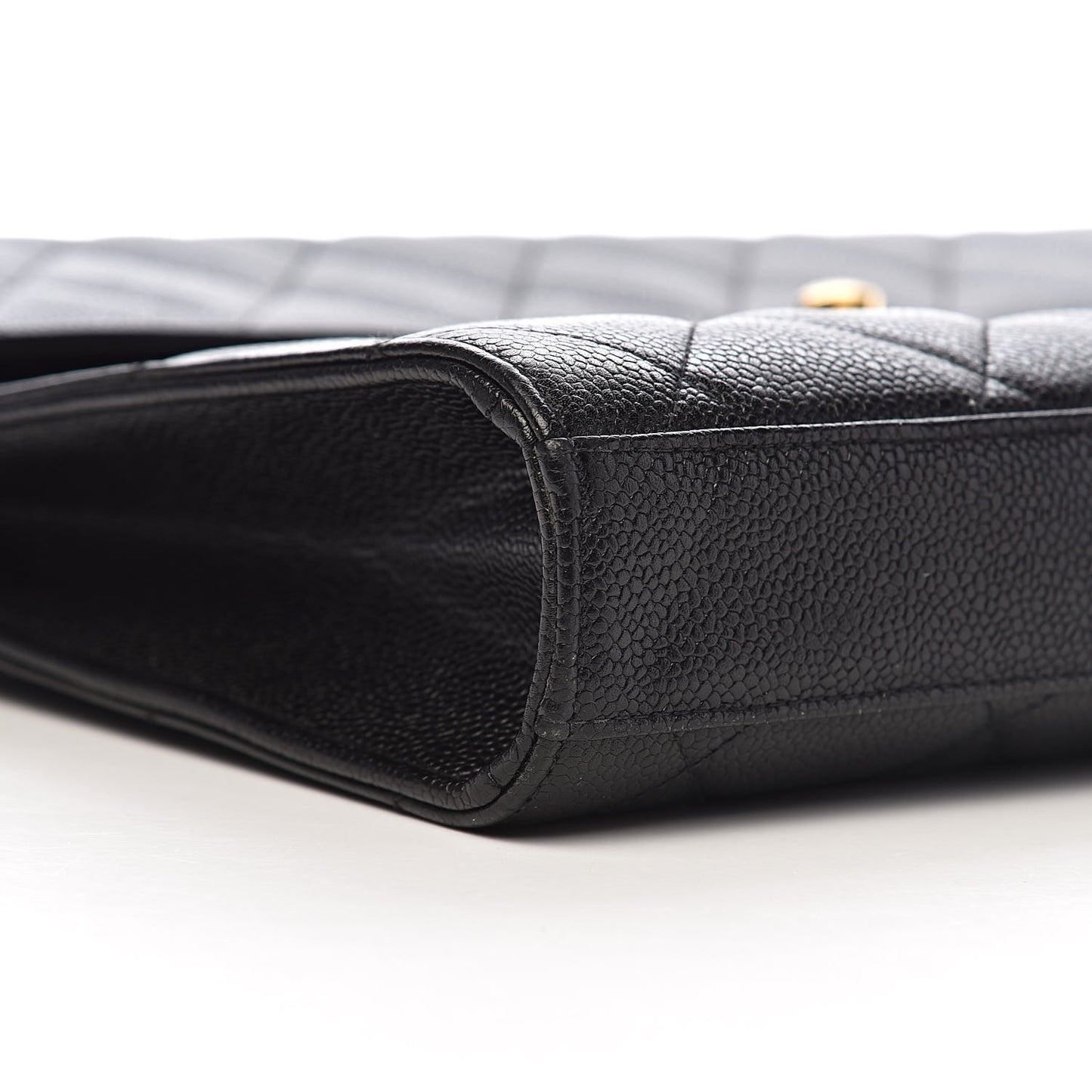 Caviar Quilted Briefcase Laptop Bag Black