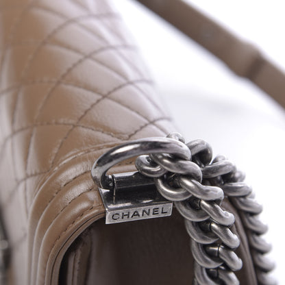 Chanel Caviar Quilted Medium Boy Flap Dark Beige 13 of 13