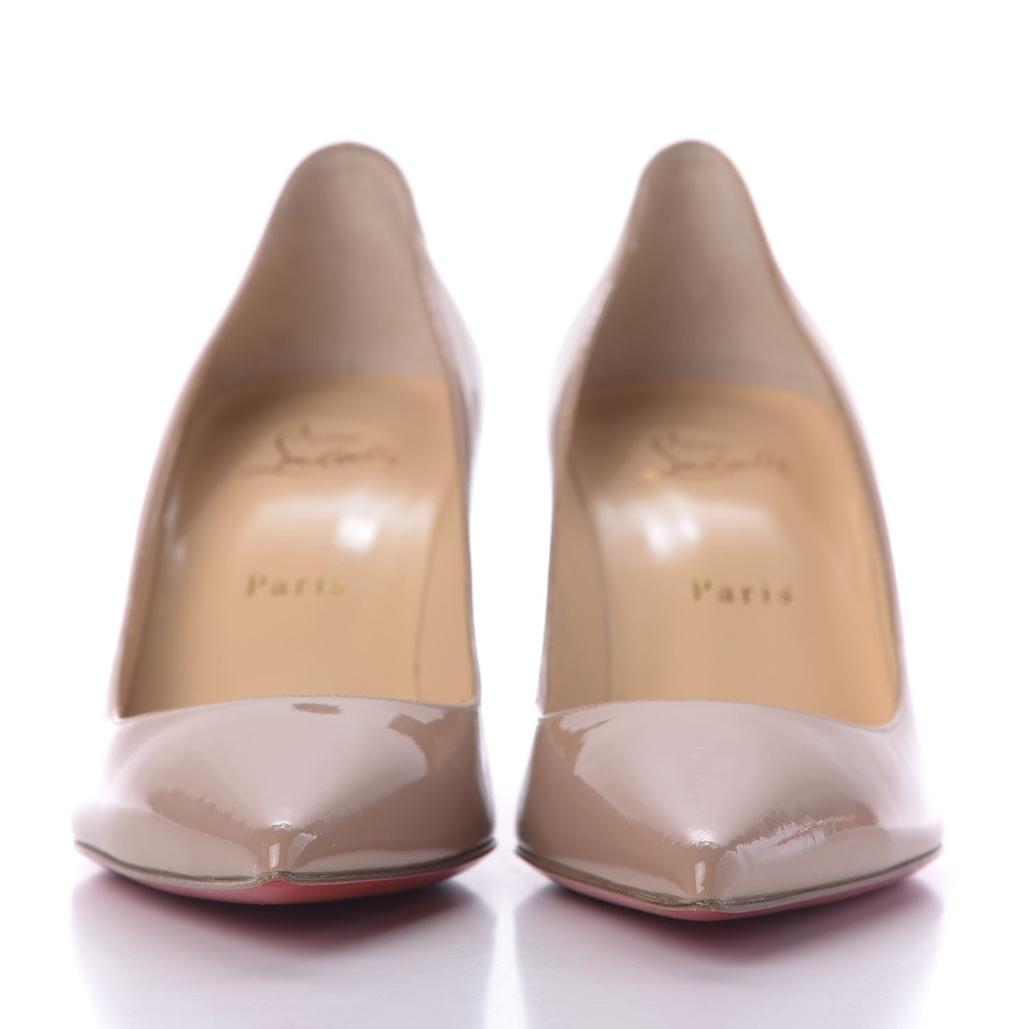 Christian Louboutin Patent Decollete 554 70 Pumps 39 Nude 3 of 10