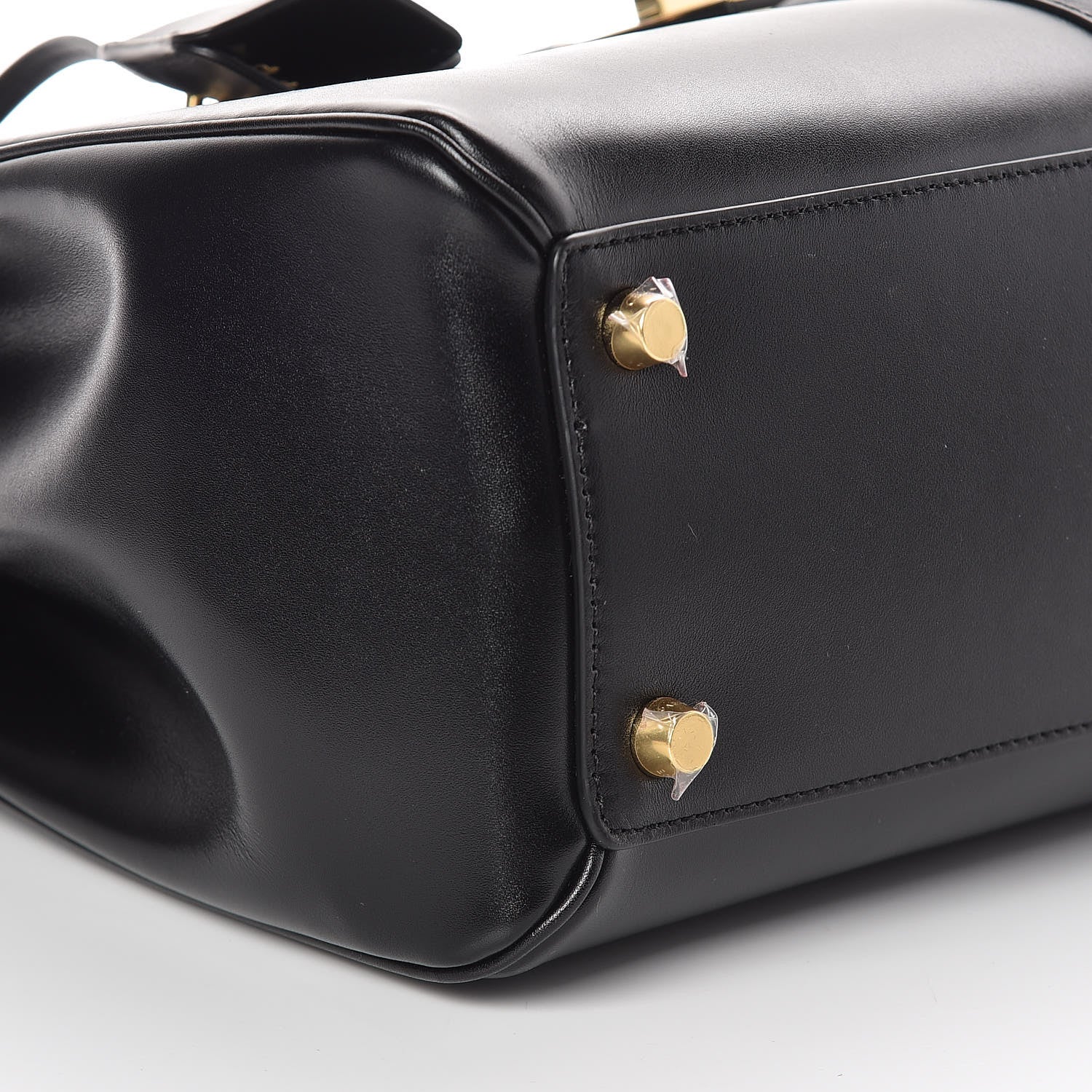 Celine Satinated Calfskin Medium 16 Top Handle Bag Black 9 of 10