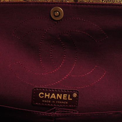 Chanel Buffalo Leather Hand Painted Lace 2.55 Reissue 226 Flap Gold 7 of 9