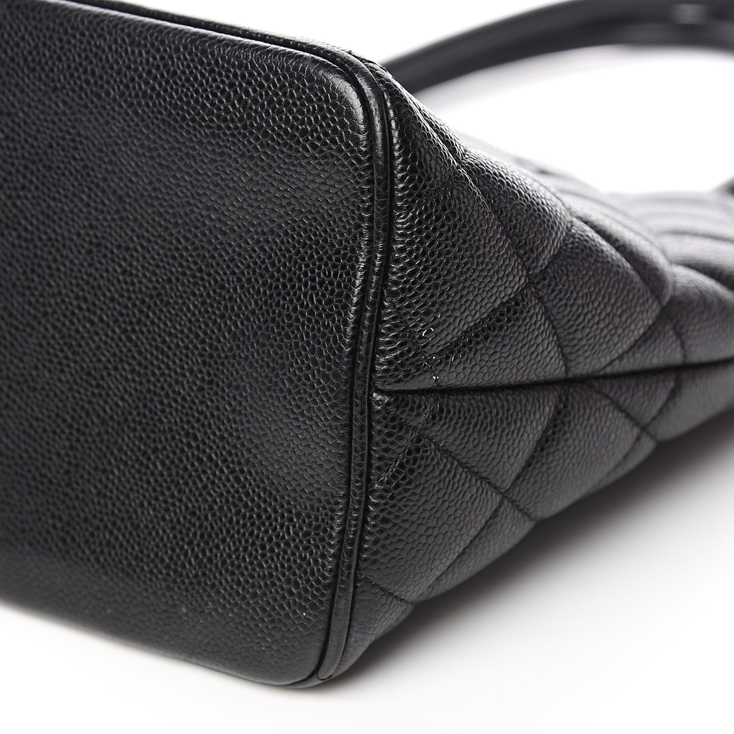Caviar Quilted Medallion Tote Black