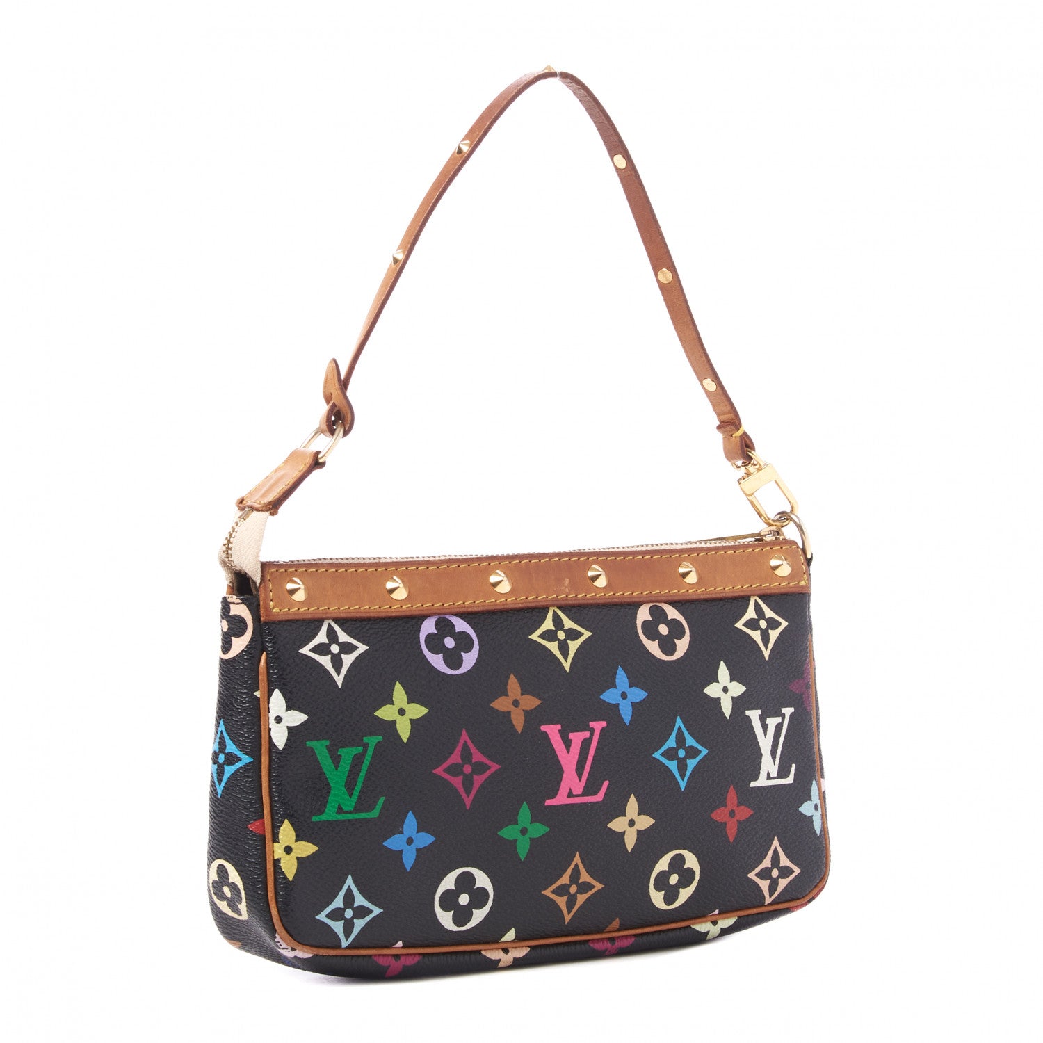 Louis Vuitton Monogram Multicolor Pochette Accessories Black 2 of 8