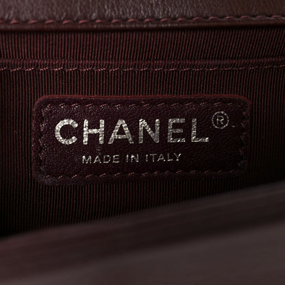 Chanel Calfskin Chevron Quilted Small Boy Flap Burgundy 6 of 10