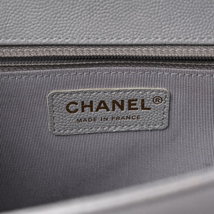 Chanel Caviar Quilted New Medium Boy Flap Grey 7 of 19