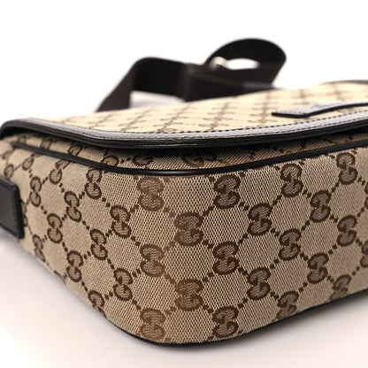 Gucci Monogram Flap Messenger Bag Beige Dark Brown 8 of 9