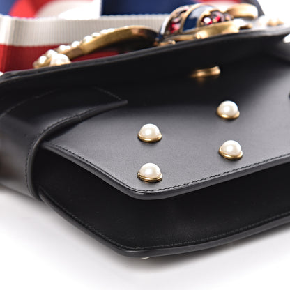 Gucci Nappa Pearl Studded Mini Queen Margaret Broadway Shoulder Bag Black 9 of 12