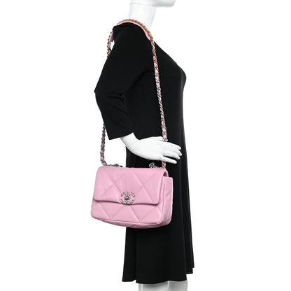 Chanel Lambskin Quilted Medium Chanel 19 Flap Pink 2 of 11