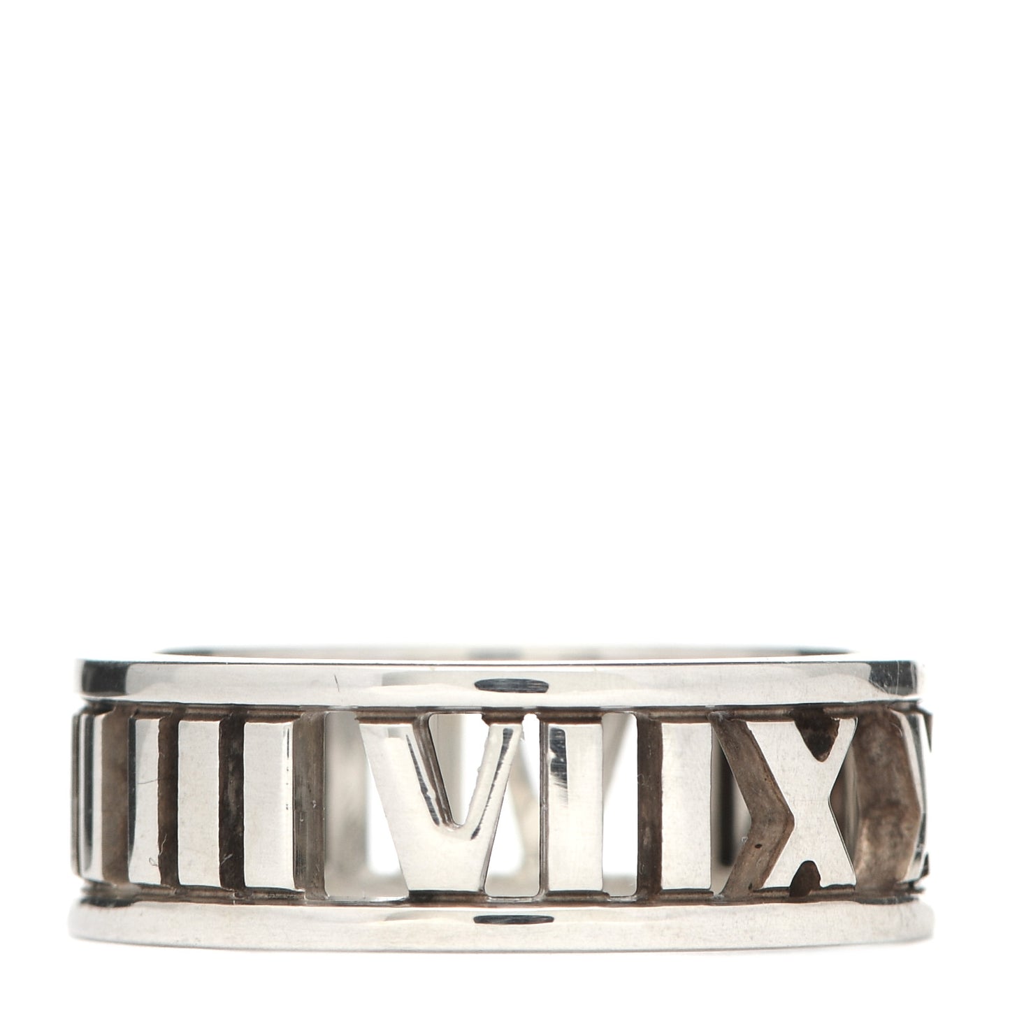 Sterling Silver Wide Atlas Open Ring 54 6.75