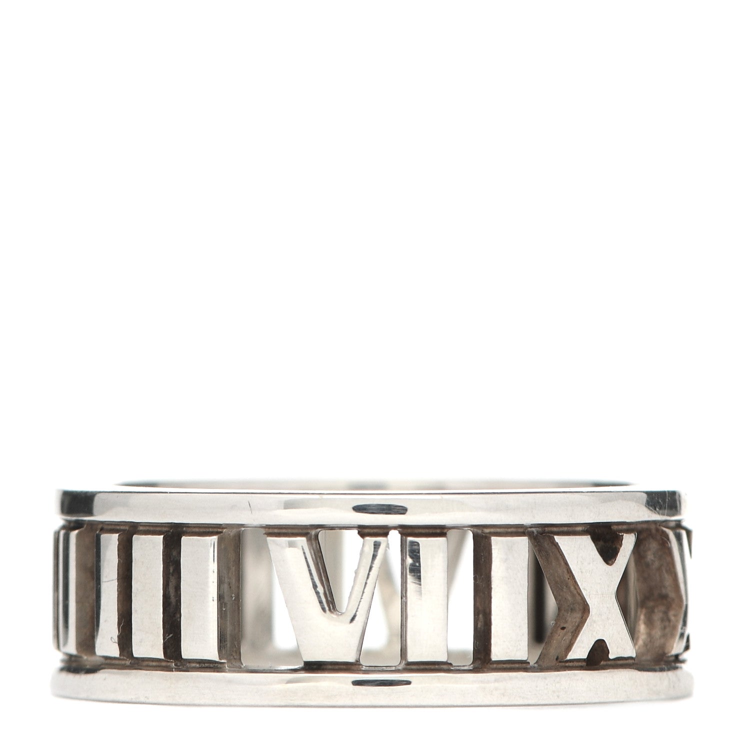 Tiffany Sterling Silver Wide Atlas Open Ring 54 6.75 1 of 4