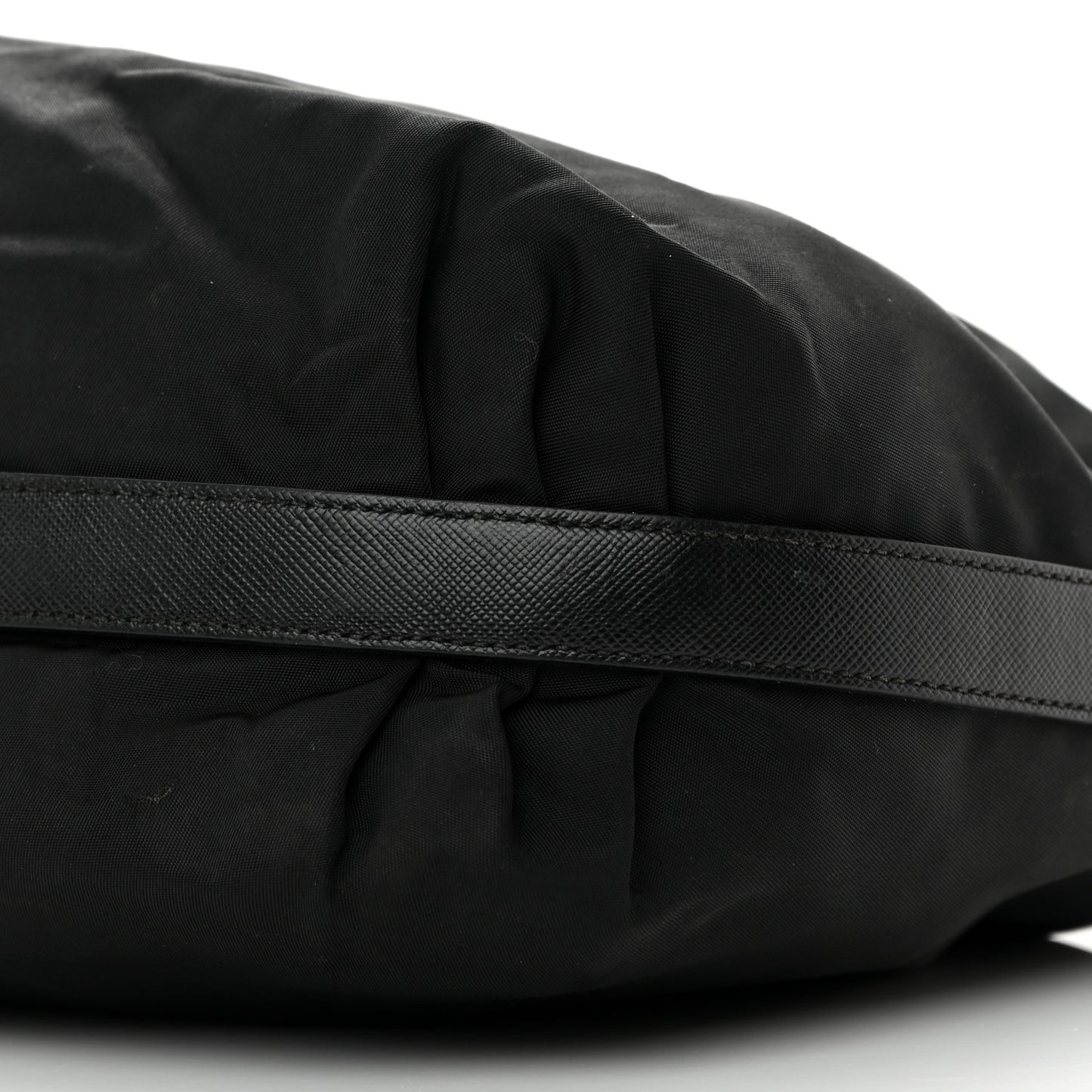 Tessuto Nylon Saffiano Sacca Shoulder Bag Black