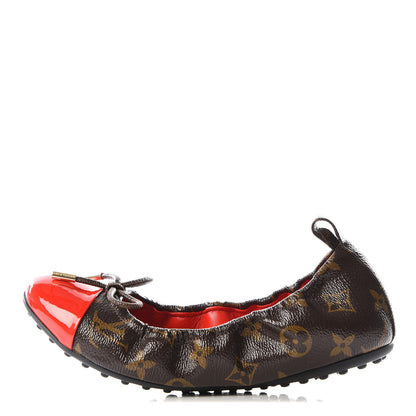 Louis Vuitton Monogram Patent Flirty Ballerina Flats 37 Coquelicot 1 of 8