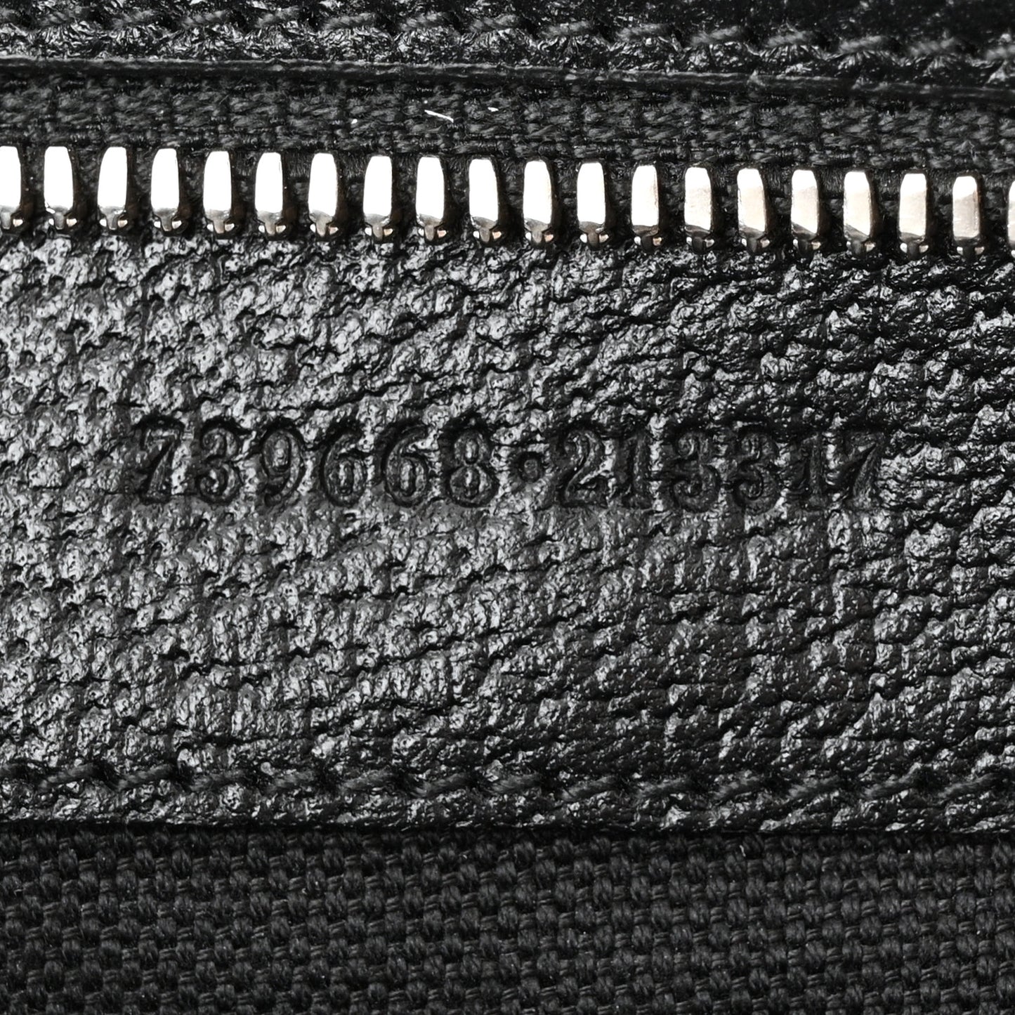 Monogram Jumbo GG Textured Dollar Calfskin Wristlet Messenger Bag Black