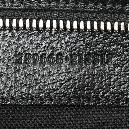 Gucci Monogram Jumbo GG Textured Dollar Calfskin Wristlet Messenger Bag Black 8 of 13
